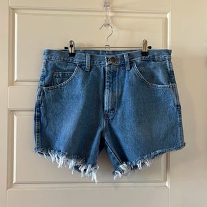 Vintage Distressed Rustler Denim Shorts